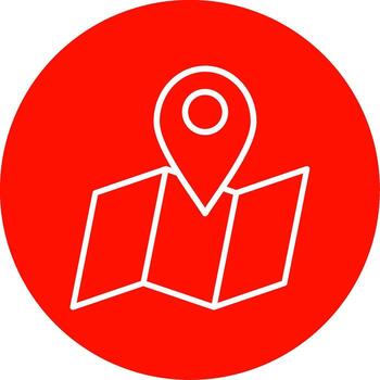 Map Pointer Multi Color Circle Icon vector