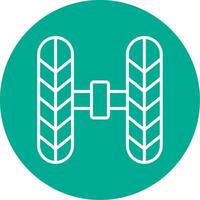 Wheel Alignment Multi Color Circle Icon vector