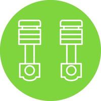 Pistons Multi Color Circle Icon vector