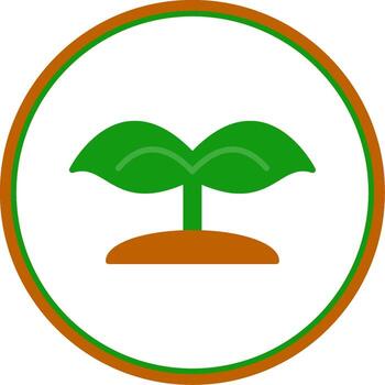 Seed Flat Circle Icon vector