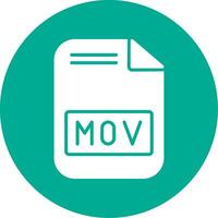 Mov File Multi Color Circle Icon vector