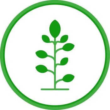 Tree Flat Circle Icon vector