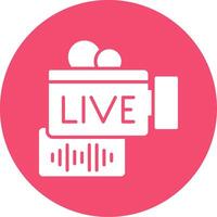 Live Stream Multi Color Circle Icon vector