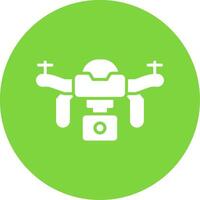 Drone Multi Color Circle Icon vector