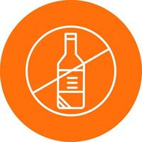 No Alcohol Multi Color Circle Icon vector