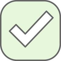 Checkmark Fillay Icon Design vector