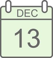 December Fillay Icon Design vector