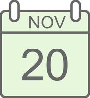 November Fillay Icon Design vector