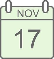 November Fillay Icon Design vector