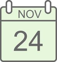 November Fillay Icon Design vector