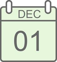 December Fillay Icon Design vector