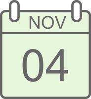 November Fillay Icon Design vector