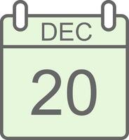 December Fillay Icon Design vector