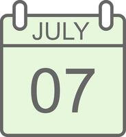 July Fillay Icon Design vector