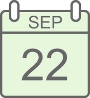 September Fillay Icon Design vector