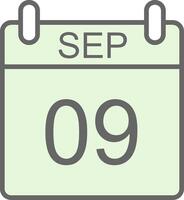 September Fillay Icon Design vector