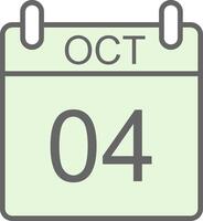 October Fillay Icon Design vector