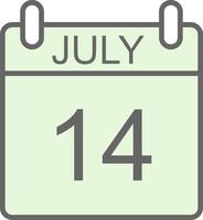 July Fillay Icon Design vector