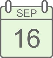 September Fillay Icon Design vector