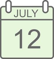 July Fillay Icon Design vector