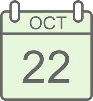 October Fillay Icon Design vector