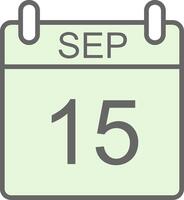 September Fillay Icon Design vector