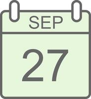 September Fillay Icon Design vector