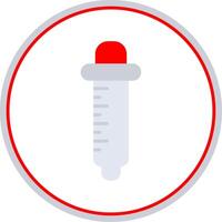Pipette Flat Circle Icon vector