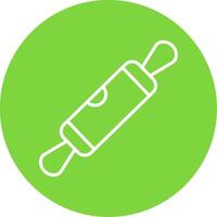 Rolling Pin Multi Color Circle Icon vector