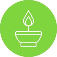 Oil Lamp Multi Color Circle Icon vector