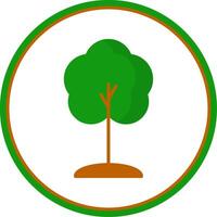 Tree Flat Circle Icon vector