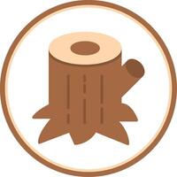 Trunk Flat Circle Icon vector