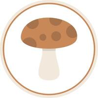 Mushroom Flat Circle Icon vector