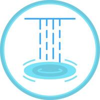 Waterfall Flat Circle Icon vector