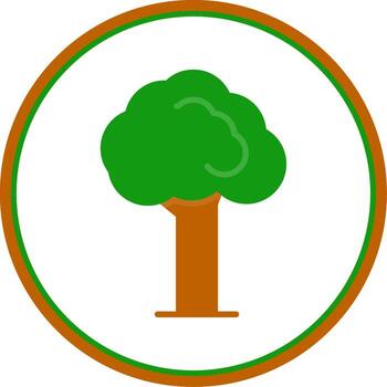 árbol plano circulo icono vector