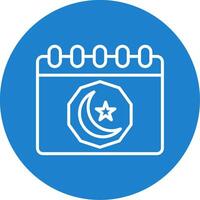 Ramadan Day Multi Color Circle Icon vector