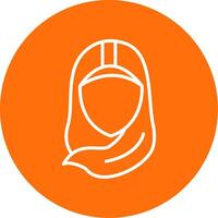 hijab multi color circulo icono vector