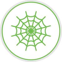 Spider Web Flat Circle Icon vector