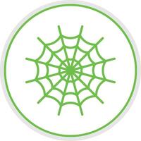 Spider Web Flat Circle Icon vector