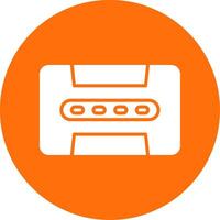 Cassette Multi Color Circle Icon vector