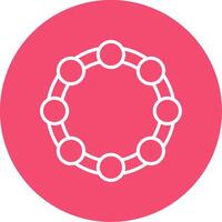 Tambourine Multi Color Circle Icon vector