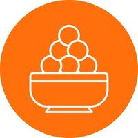 Laddu Multi Color Circle Icon vector