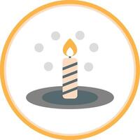 Bunsen Burner Flat Circle Icon vector