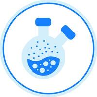 Flask Flat Circle Icon vector