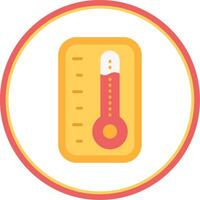 Thermometer Flat Circle Icon vector