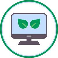 Eco Flat Circle Icon vector