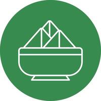 Samosa Multi Color Circle Icon vector