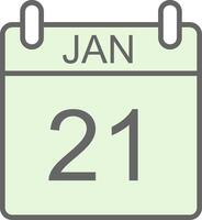 January Fillay Icon Design vector