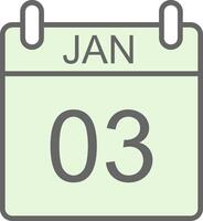 January Fillay Icon Design vector