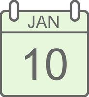 January Fillay Icon Design vector